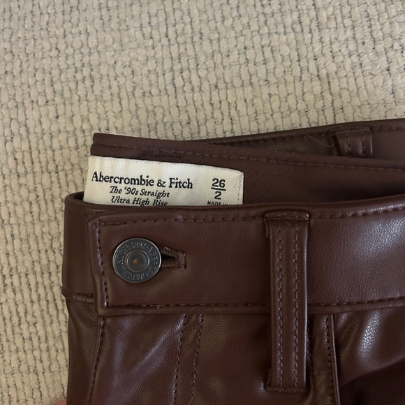 Burgundy Leather Pants - Picture 3 of 4